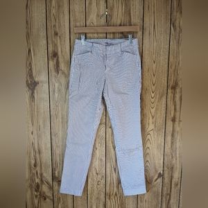 Old Navy high rise pixie ankle pant red/white stripe dress pant